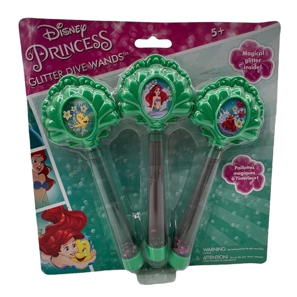 NWT SwimWays Disney Ariel Glitter Dive Wands 3 In A Pack - Picture 1 of 2